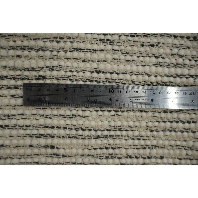 Hand Knotted Oriental 100% Wool Carpet Modern Geometric Beige & Ivories Modern Gotti Design Area Rug - 3' 8'' X 2' 1''