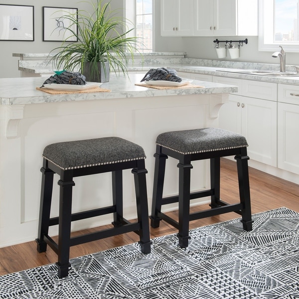 low back leather stools