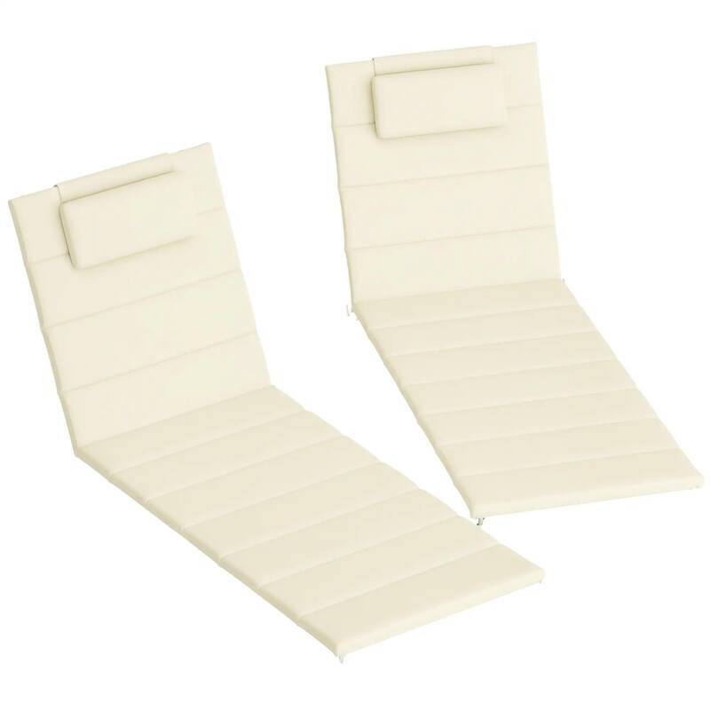 80" x 26" Foldable Lounge Chair Cushions Set of 2, Outdoor UPF50