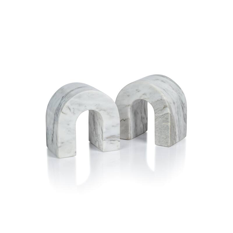Martil Marble Bookends, Set of 2