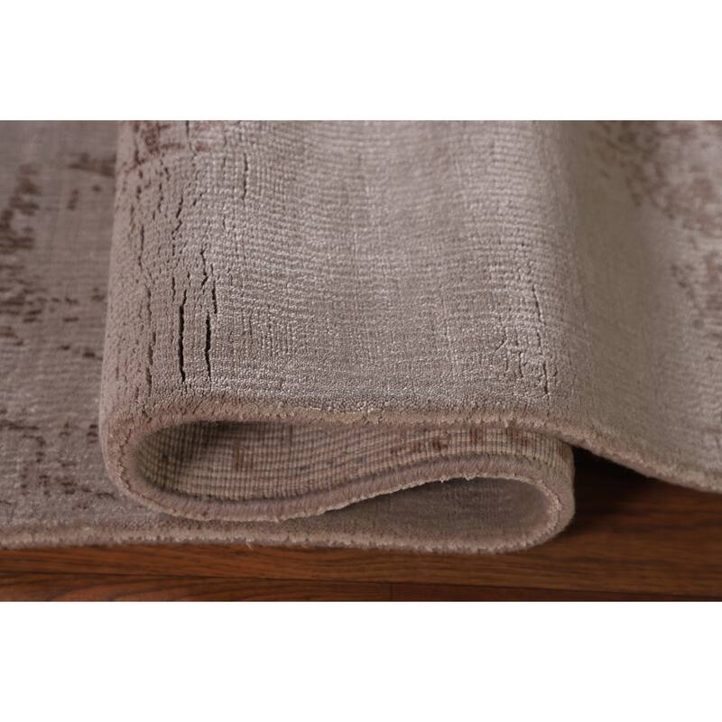 Abstract Modern Area Rug Hand-Knotted Wool Carpet - 5'3" x 6'10"