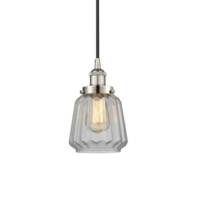 Innovations Lighting 616-1PH-12-7 Chatham Pendant Chatham 7" Wide Mini - Polished Nickel / Clear