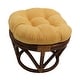 preview thumbnail 13 of 17, International Caravan Bali Papasan Footstool Lemon