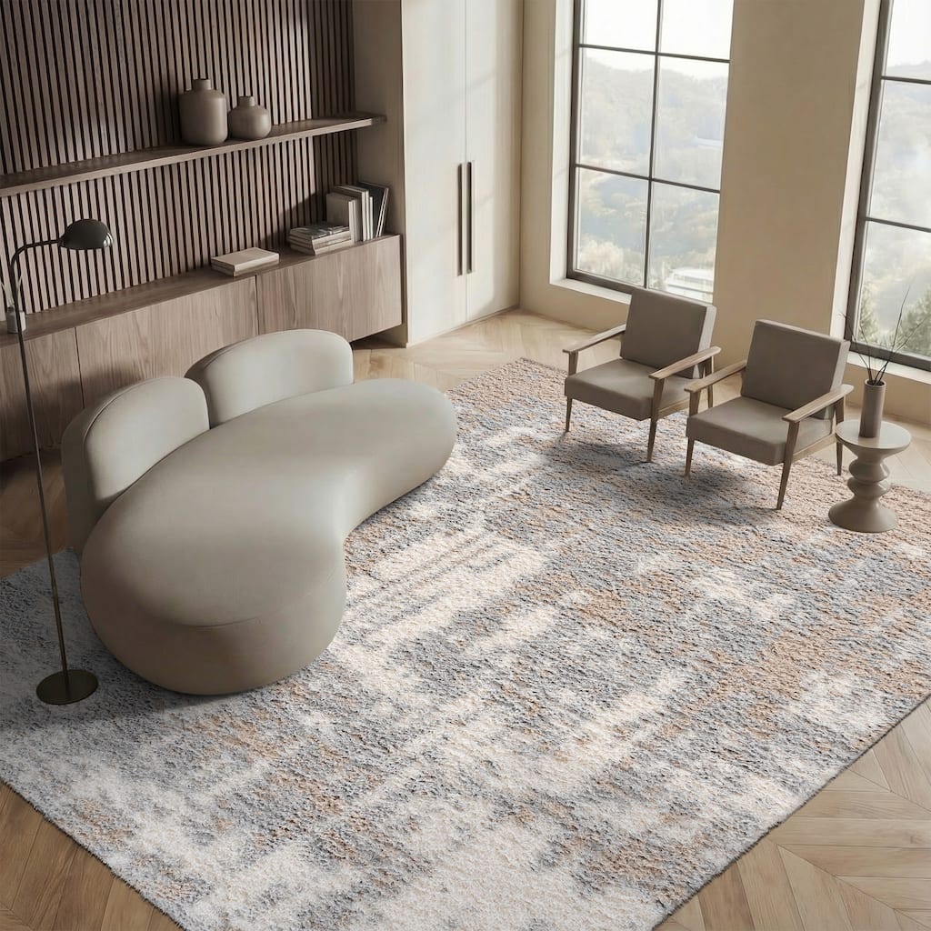 SAFAVIEH Lindsay Shag Marcelina Modern Abstract 2-inch Thick Rug