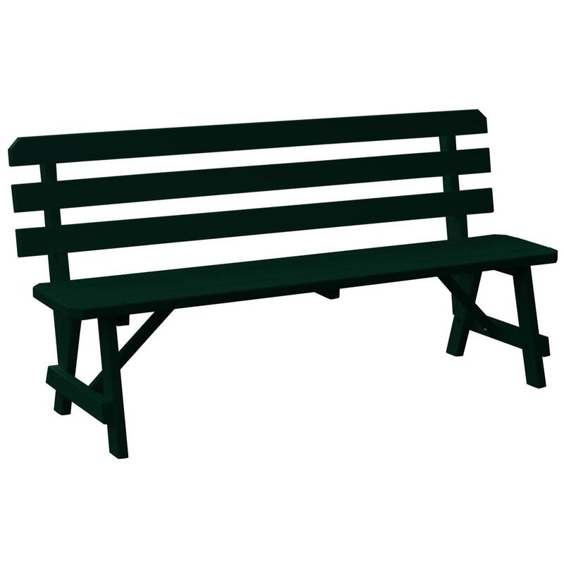 Pine 6' Traditional Backed Bench