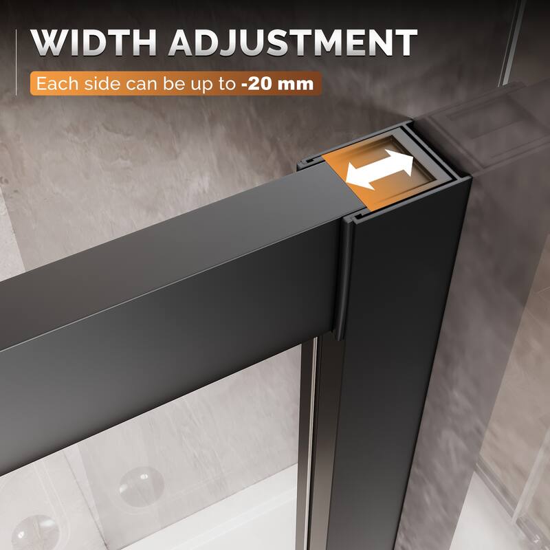 Elegant 36" W x 36" L x 72" H Corner Entry Shower Enclosure Sliding Shower Doors
