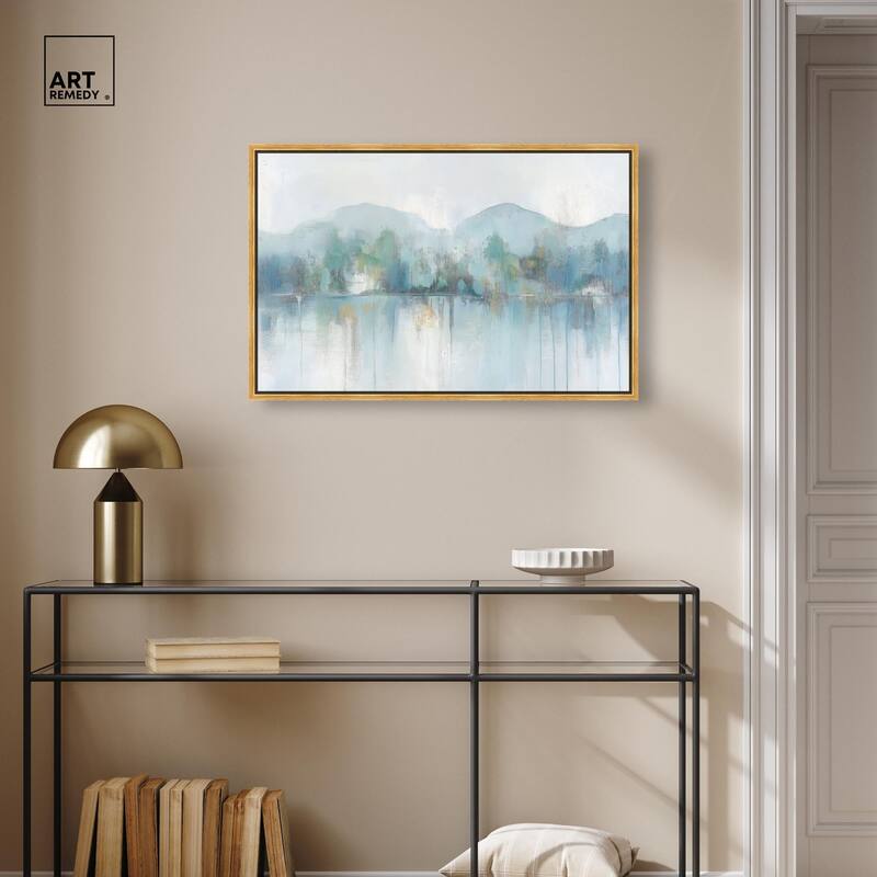 Mirrored Aqua Dream II Canvas by Art Remedy