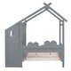 preview thumbnail 16 of 16, Twin Platform Bed with Windmill, Flower Decor & Desk - House Bed Style