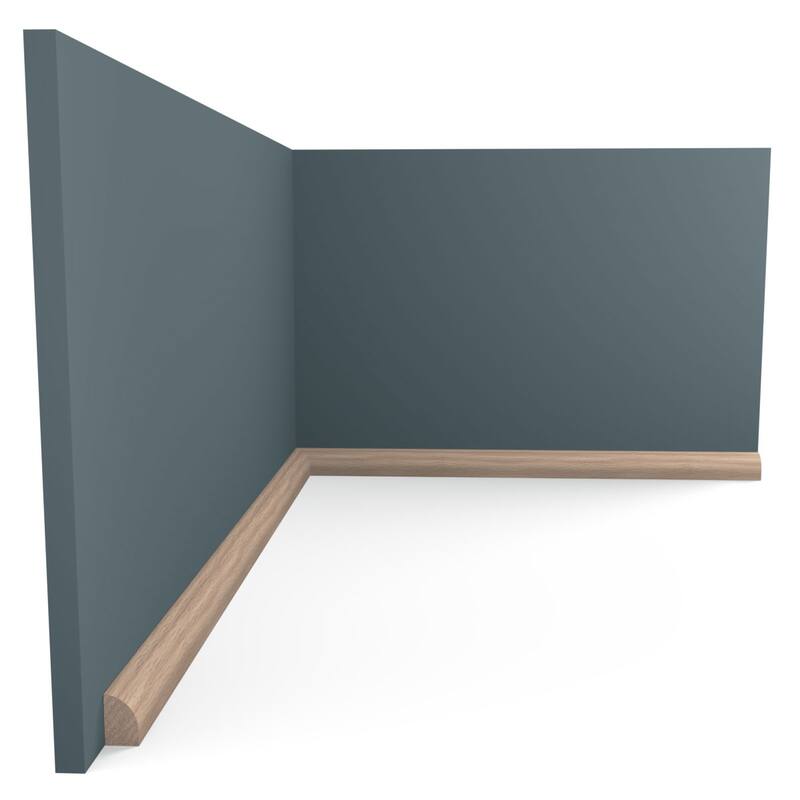 WM129: 7/16-in D x 11/16-in W x 96-in L Americraft Solid Hardwood Stain Grade Shoe Moulding