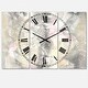 preview thumbnail 2 of 3, Designart 'Watercolor Snowflakes II' Cottage 3 Panels Oversized Wall CLock - 36 in. wide x 28 in. high - 3 panels