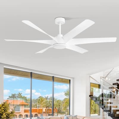 65-in Indoor Large Ceiling Fan with Remote without Light (6-Blade)