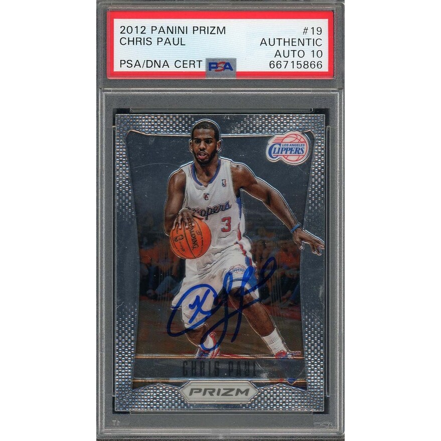 Chris Paul Autographed 2012 Panini Prizm Signed Card #19 Auto PSA 