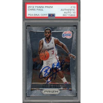 Chris Paul Autographed 2012 Panini Prizm Signed Card #19 Auto PSA 10 66715866 - 8'6" x 11'6"
