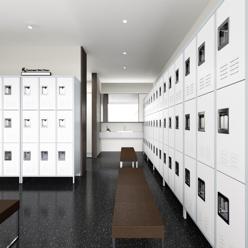 Large Steel Storage Locker with 9 Doors for Employees School Gym