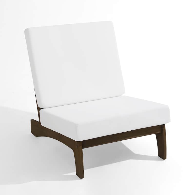 3-piece Outdoor Patio Teak Wood Club Chairs with Side Table