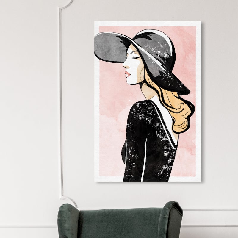 Wynwood Studio Fashion and Glam Woman of Prestige Pink and Glam Wall Art Canvas Print - 45 x 30