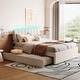 preview thumbnail 18 of 28, Comfortable Upholstered Platform Bed with Smart LED Lights and Extra Trundle