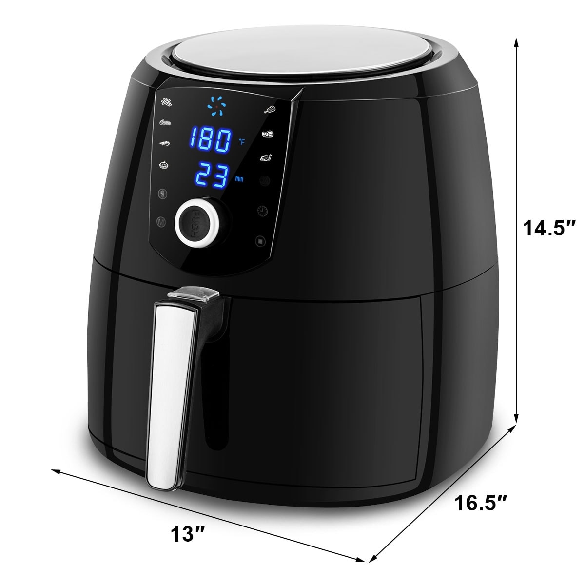 Costway 1500W Electric Air Fryer Cooker with Rapid Air Circulation - Bed  Bath & Beyond - 15869382