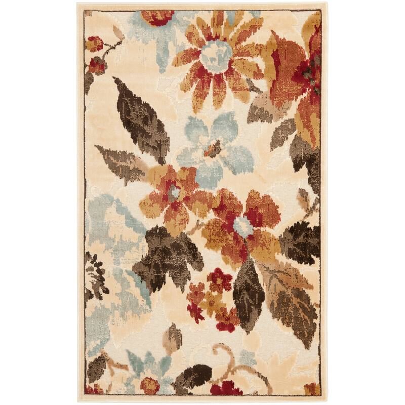 SAFAVIEH Paradise Armina Modern Viscose Rug - 2'7" x 4' - Cream/Multi - Rectangle
