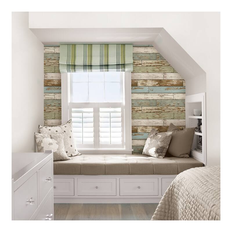 NuWallpaper Old Salem Vintage Wood Peel & Stick Wallpaper - 216in x 20.5in x 0.025in