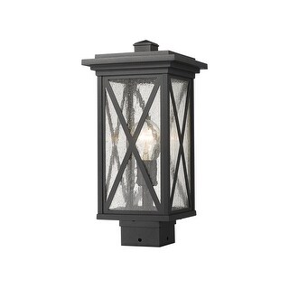 Brookside 1 Light Outdoor Post Mount Fixture - Black