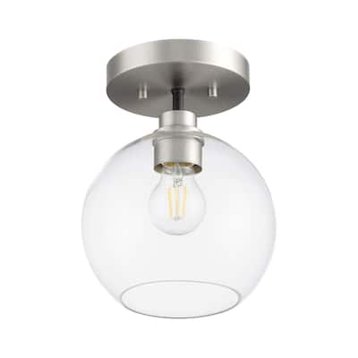 Quorum International 372-1-65 Clarion 8" Wide Semi-flush Globe Ceiling