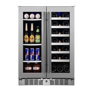 mini refrigerator wine cooler combo