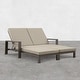 preview thumbnail 19 of 62, Benton Modern Aluminum Lounge Outdoor Double Chaise with Cushion - N/A