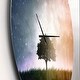 preview thumbnail 3 of 8, Designart 'Single Tree Space Background' Oversized Traditional Wall CLock