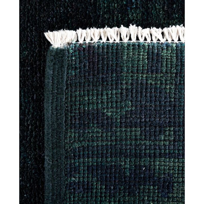 Overdyed One-of-a-Kind Hand-Knotted Area Rug - Green - 6' 2" x 8' 10"