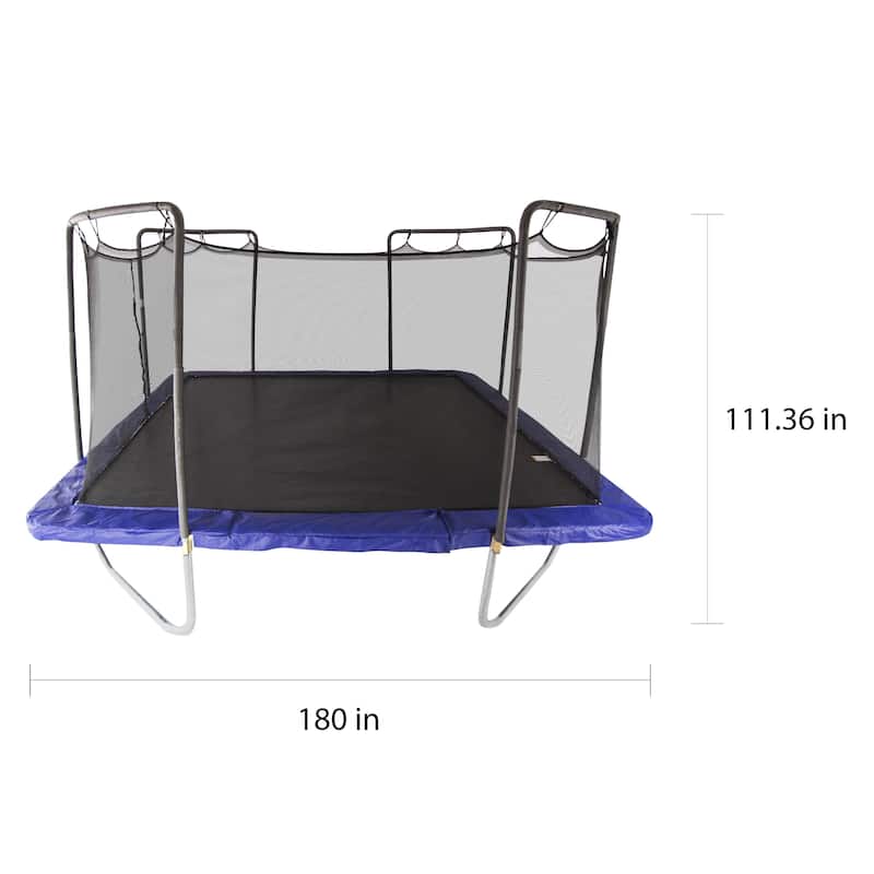 Skywalker Trampolines Blue 15' Square Trampoline with Enclosure