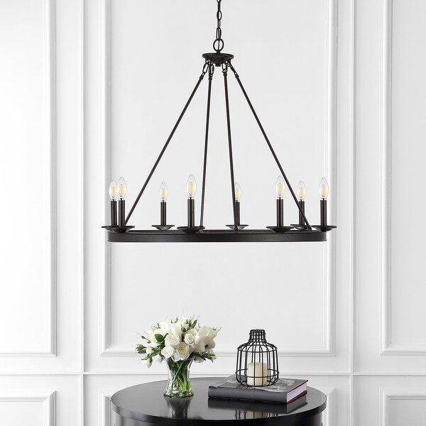 SAFAVIEH Fauna 8Lt Chandelier - 34" x 34" x 33.5-105.5"