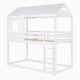 preview thumbnail 6 of 7, Modern Twin Over Twin Bunk Bed Wood Loft Bed with Window, Full-length Guardrail, Ladder Roof