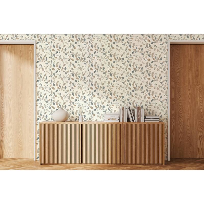 Arthouse Sylvie Neutral Leaf Trail Wallpaper