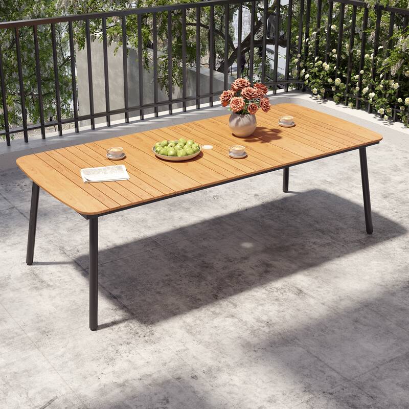 VredHom Outdoor Rectangular Aluminum Dining Table
