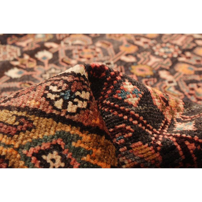 ECARPETGALLERY Hand-knotted Andelz Dark Brown Wool Rug - 3' 5" x 9' 7"
