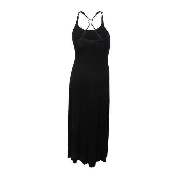 Shop Lauren Ralph Lauren Women S Macrame Strap Jersey Maxi Dress