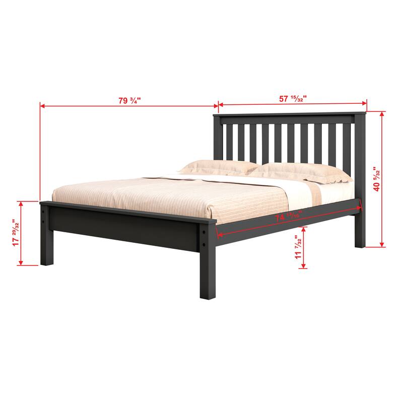 Full Contempo Bed in Dark Grey with Storage Drawers