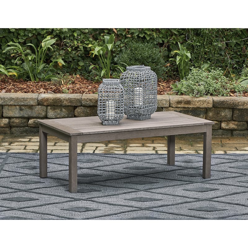 Signature Design by Ashley Hillside Barn Brown Outdoor Coffee Table - 48.75" W x 26.5" D x 18" H