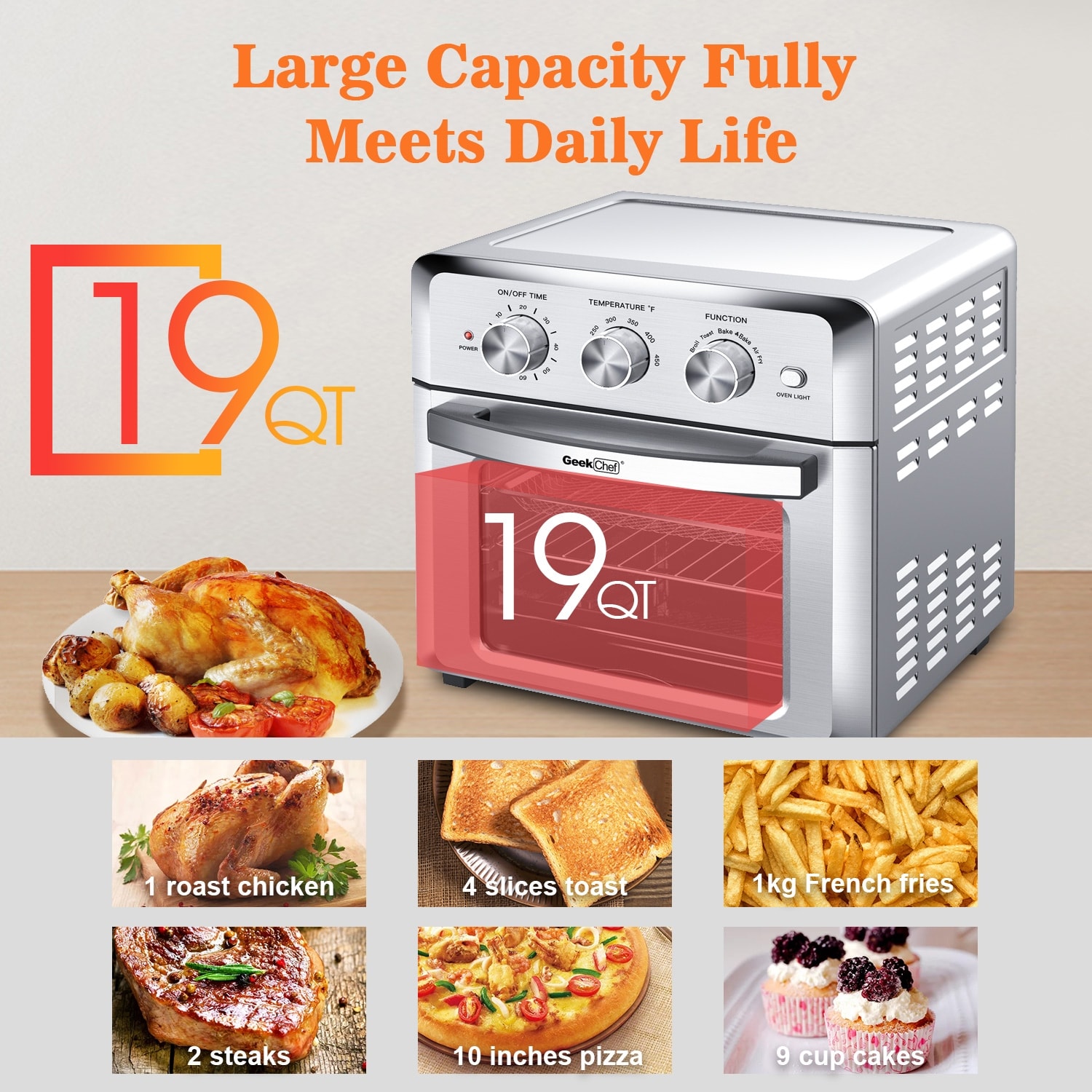 Dash 10L Compact Air Fryer Oven 