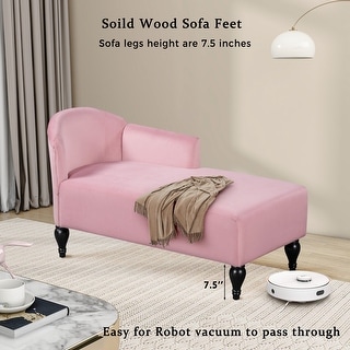 Livingroom Velvet Upholstered Chaise Lounge Multi-purpose Sleeper Sofa ...