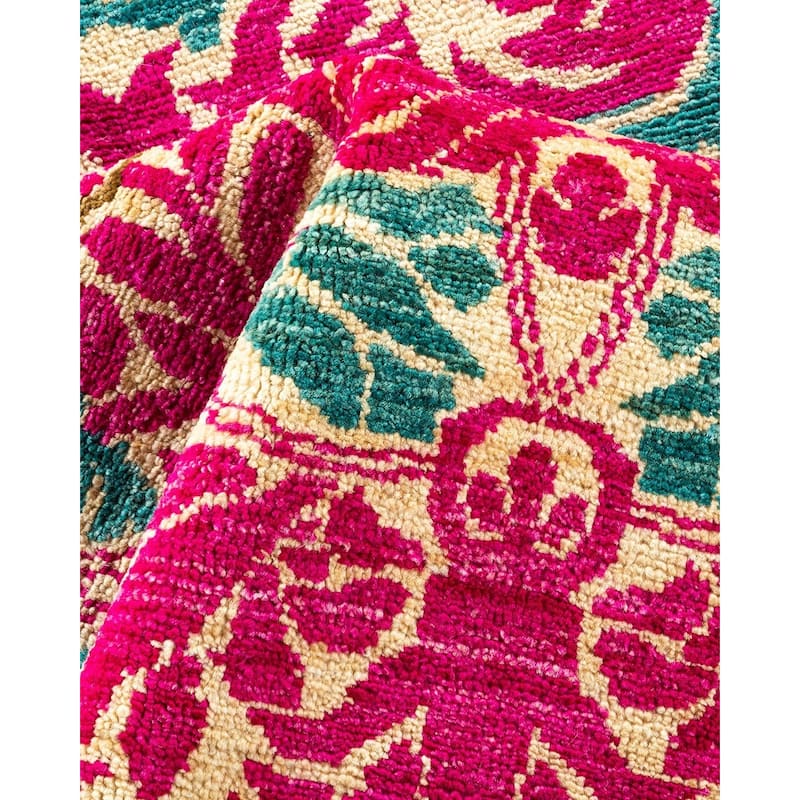 Overton Handknotted Wool Vintage Inspired Contemporary Arts & Crafts Ivory Area Rug - 14' 5" x 11' 7"