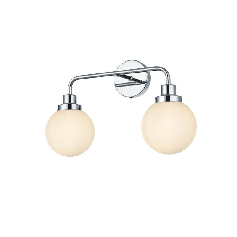 Hudson 2-light Bath Sconce with Frosted Shade