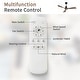 preview thumbnail 31 of 52, Sofucor 48 Inch Ceiling Fan with Light and Remote,Solid Wood Blades Low Profile,Smart Optional Work with Alexa/Google/App