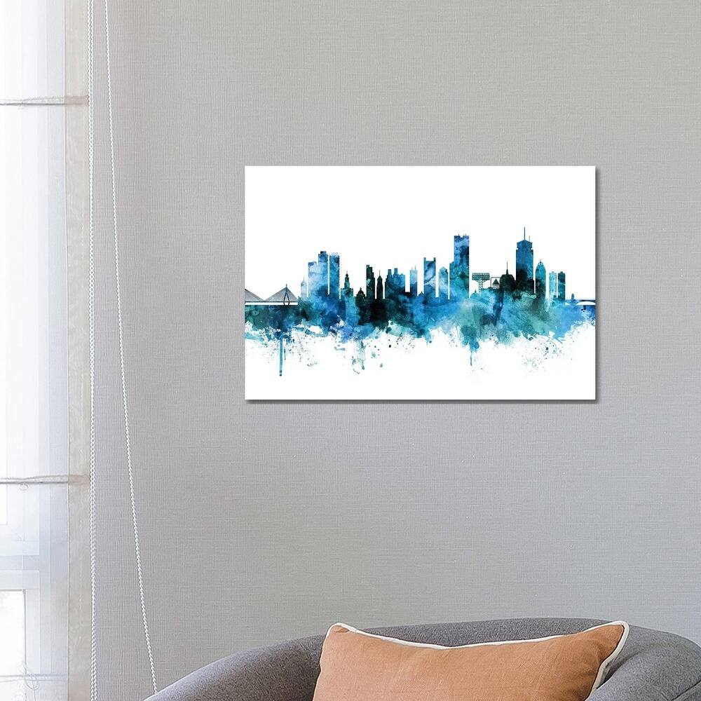 iCanvas "Boston, Massachusetts Skyline" by Michael Tompsett Canvas Print