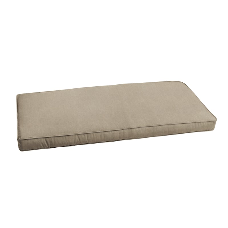 Humble + Haute Valencia Solid Sunbrella Indoor/ Outdoor Corded Bench Cushion - canvas taupe