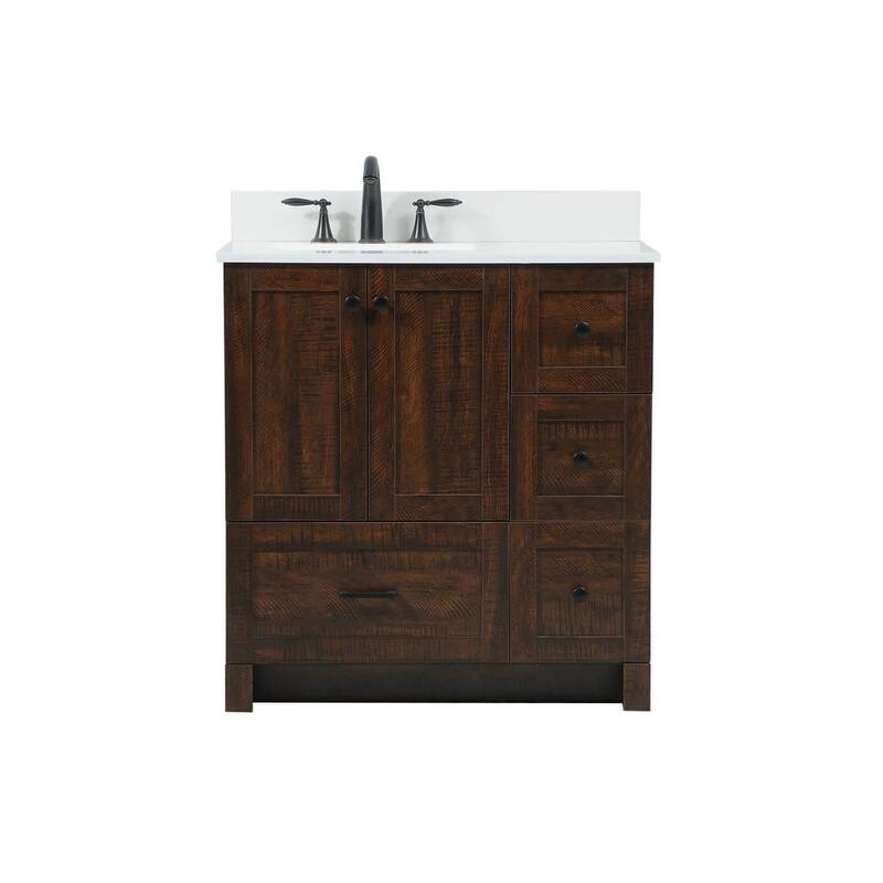 Elegant Lighting VF2832-BS Soma 32" Free Standing Single Basin Vanity - Expresso - Espresso Finish