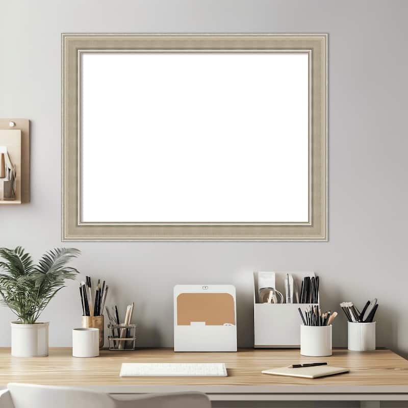 Amanti Art Mezzo Silver Framed Dry Erase Magnetic Board