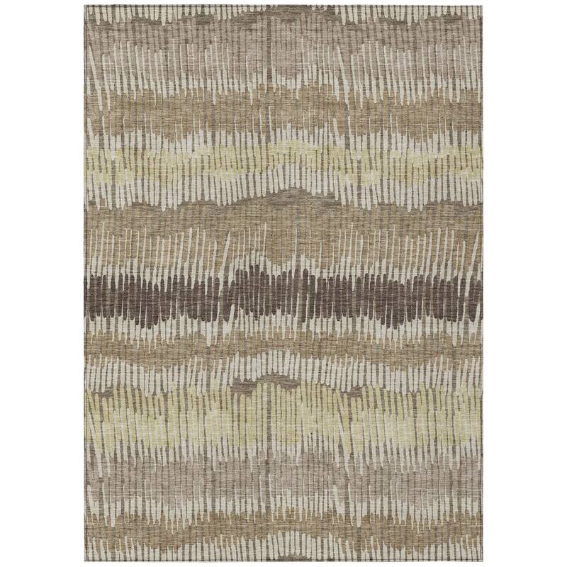 HomeRoots Striped Transitional Rectangle Outdoor Rug