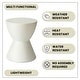 preview thumbnail 44 of 48, Loft 14" Modern MGO Side Table, Round Hourglass End Table, Indoor/Outdoor Accent Table for Patio